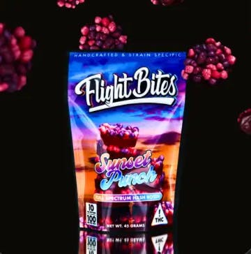 Photograph of product: Sunset Punch | Live Rosin 100mg Gummies