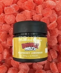 Photograph of product: Monopoly Melts - Raspberry Lemonade - Live Rosin Gummies - 250mg TH-oui 10pcs. - Illicit