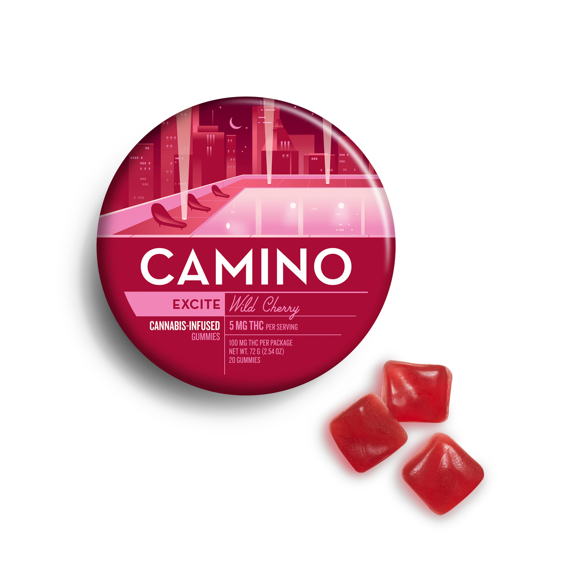 Photograph of product: Camino | Wild Cherry | Excite | 100mg