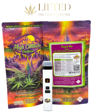 Photograph of product: PEACH PIE LIVE RESIN DISPO.