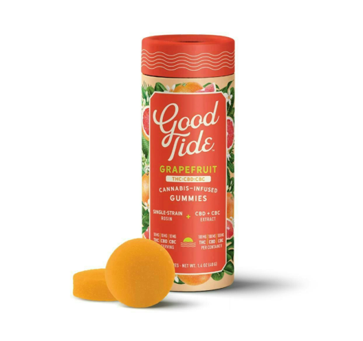 Photograph of product: Good Tide - Grapefruit - 2:1:1 Rosin Gummies - 200mg - Oui'd