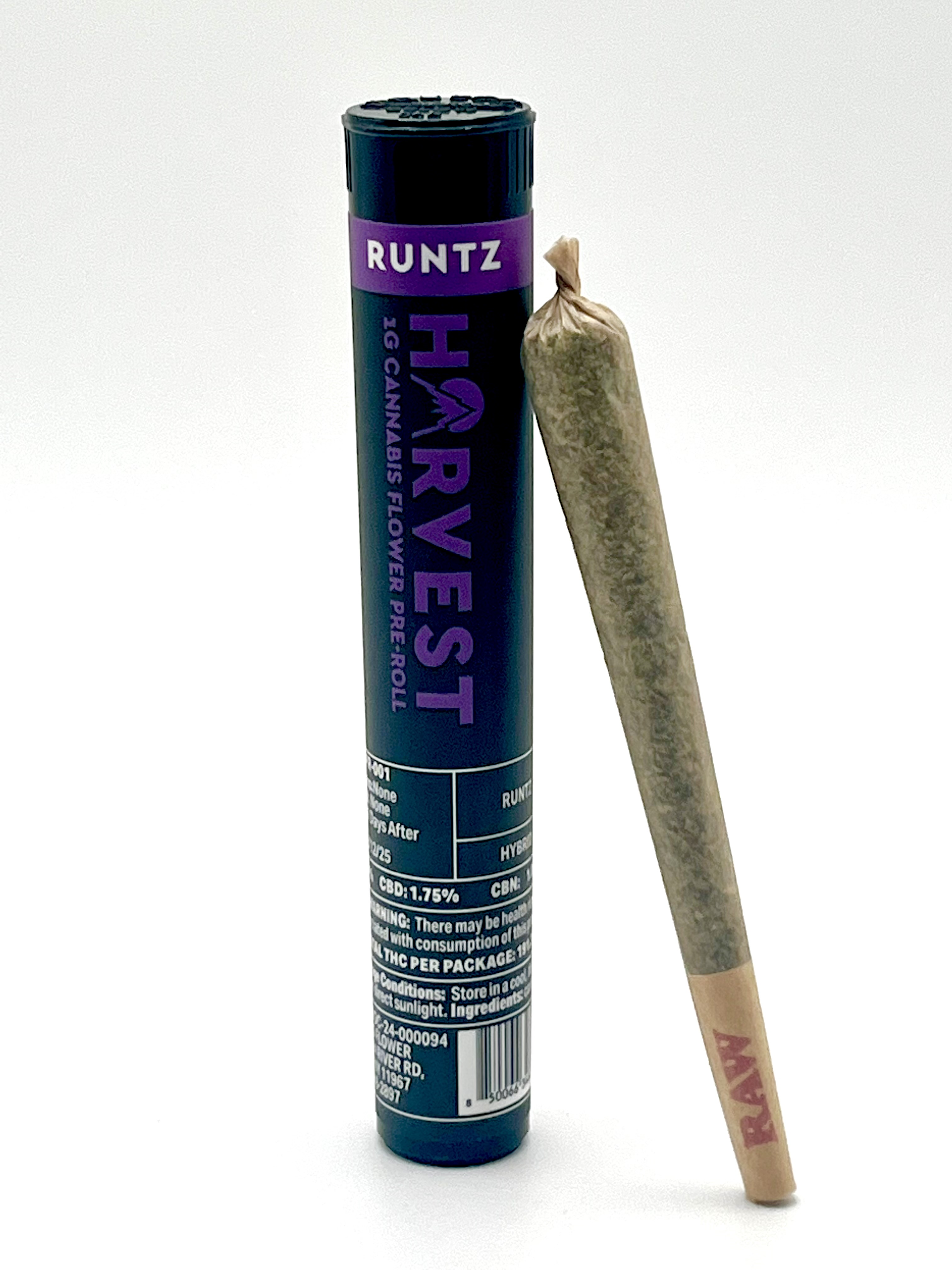 Photograph of product: Harvest - Runtz - preroll ( Hybrid )
