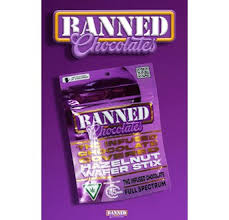 Photograph of product: Banned | Chocolate Wafer Sticks | 200mg Snacks