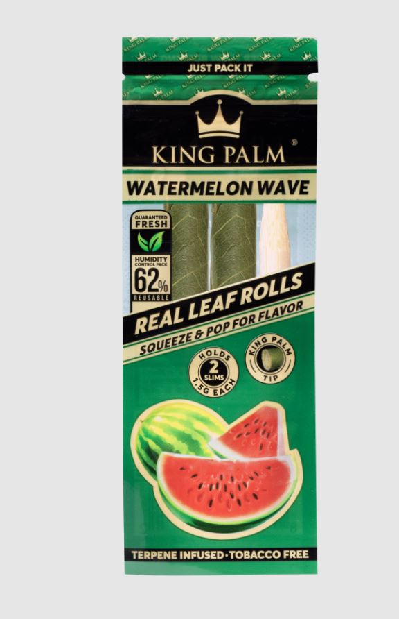Photograph of product: King Palm Hand-Rolled Leaf Wraps 2pc Watermelon (A0074)