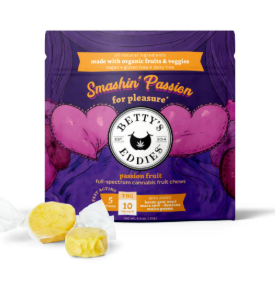 Photograph of product: Betty's Eddies Fruit Chews - Passion Fuit | 5pk | 50mg