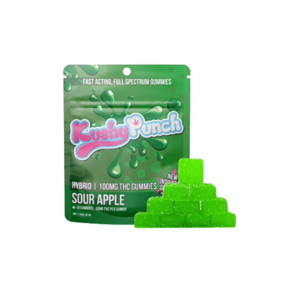 Photograph of product: Kushy Punch | Green Apple Full Spectrum 10pk | 100mg