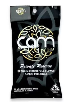 Photograph of product: CAM Preroll 5PK Kosher Kush 3.5G