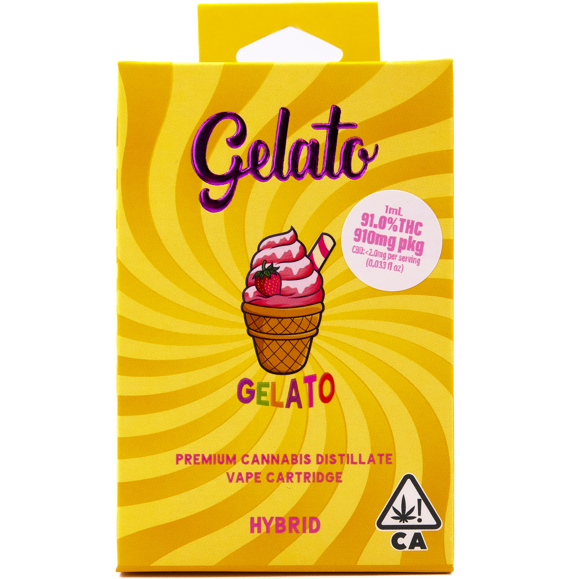 Photograph of product: Gelato 1g Distillate Cart - Gelato
