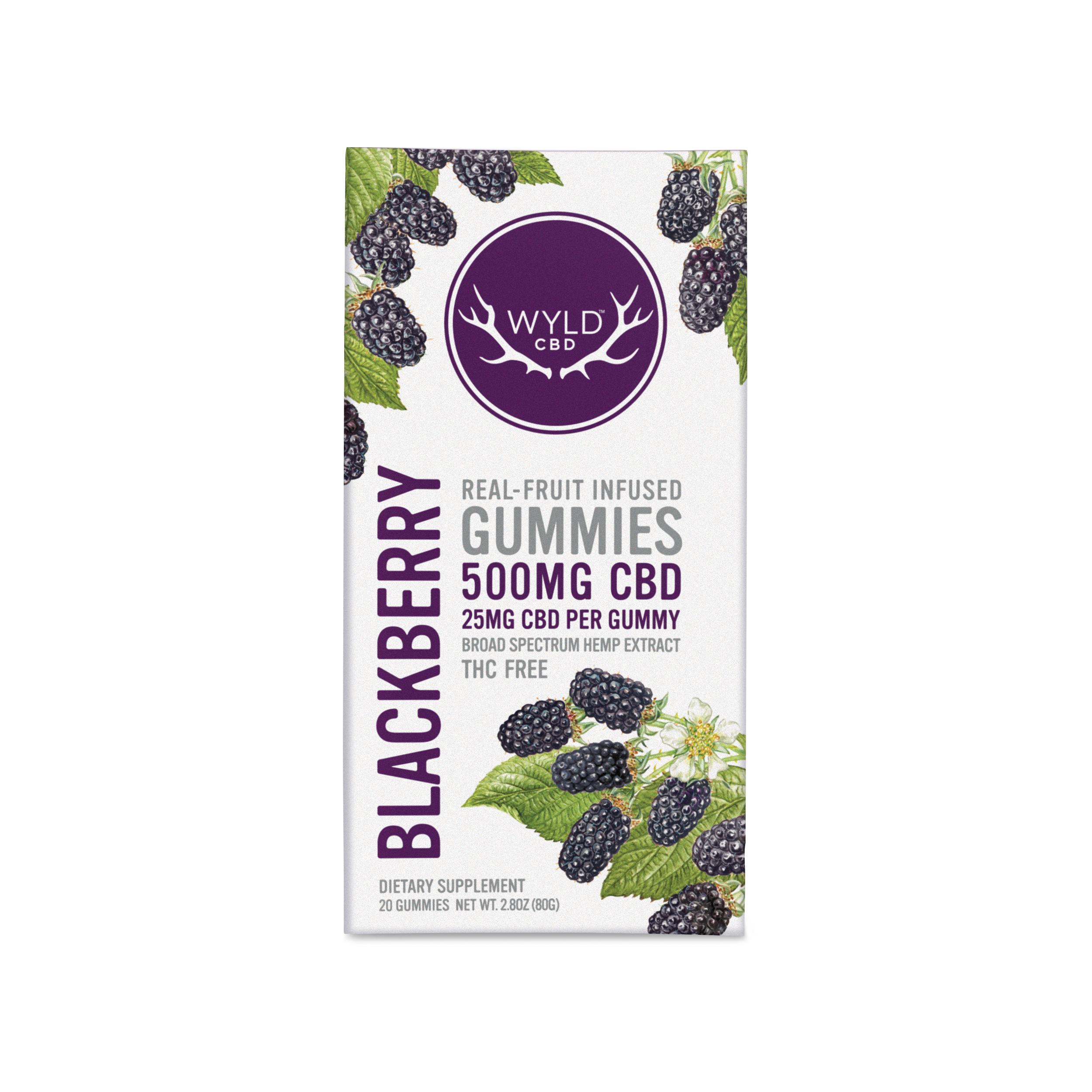 Photograph of product: Wyld - Blackberry 500mg Hemp CBD Gummies