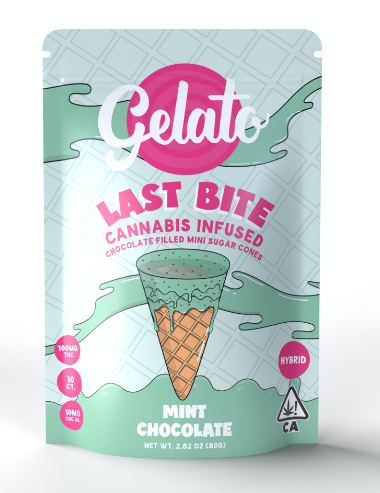 Photograph of product: Edibles | Last Bite Cones | Mint Chocolate | 200mg | Gelato