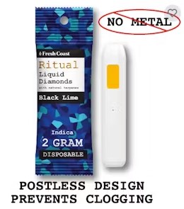 Photograph of product: Ritual Black Lime Disposable 2g