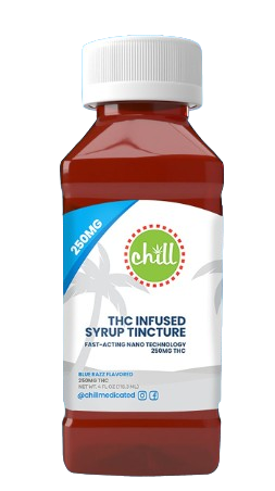 Photograph of product: Fast-acting Chill Syrup Tincture - Blue Razz | 250mg
