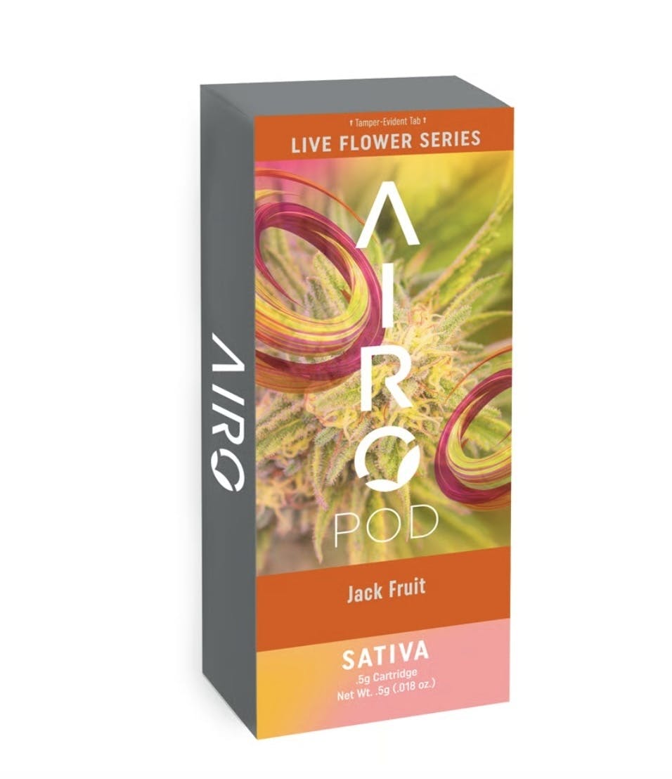 Photograph of product: Jack Fruit Live Flower 1000mg Airo Pro Cartridge