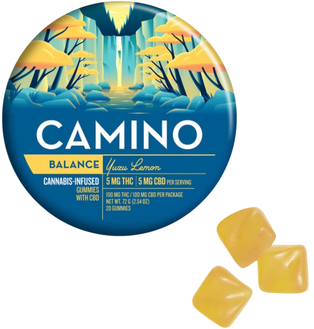 Photograph of product: Balance: Yuzu Lemon - THC:CBD Gummie 20 Pack (100mg)