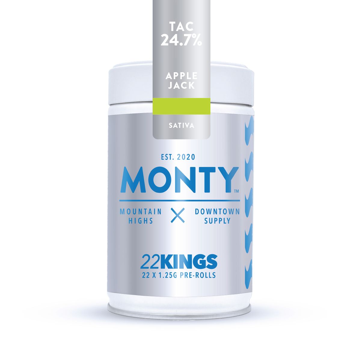 Photograph of product: MONTY | Apple Jack | Pre-Rolls | 22 x Kings