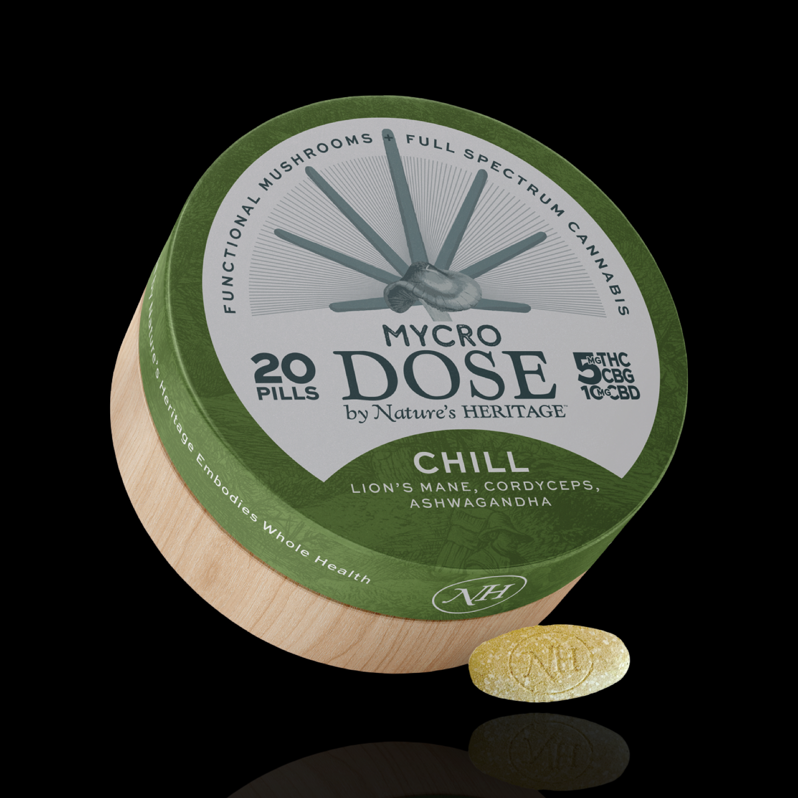 Photograph of product: MycroDose Chill, 20 Tablets