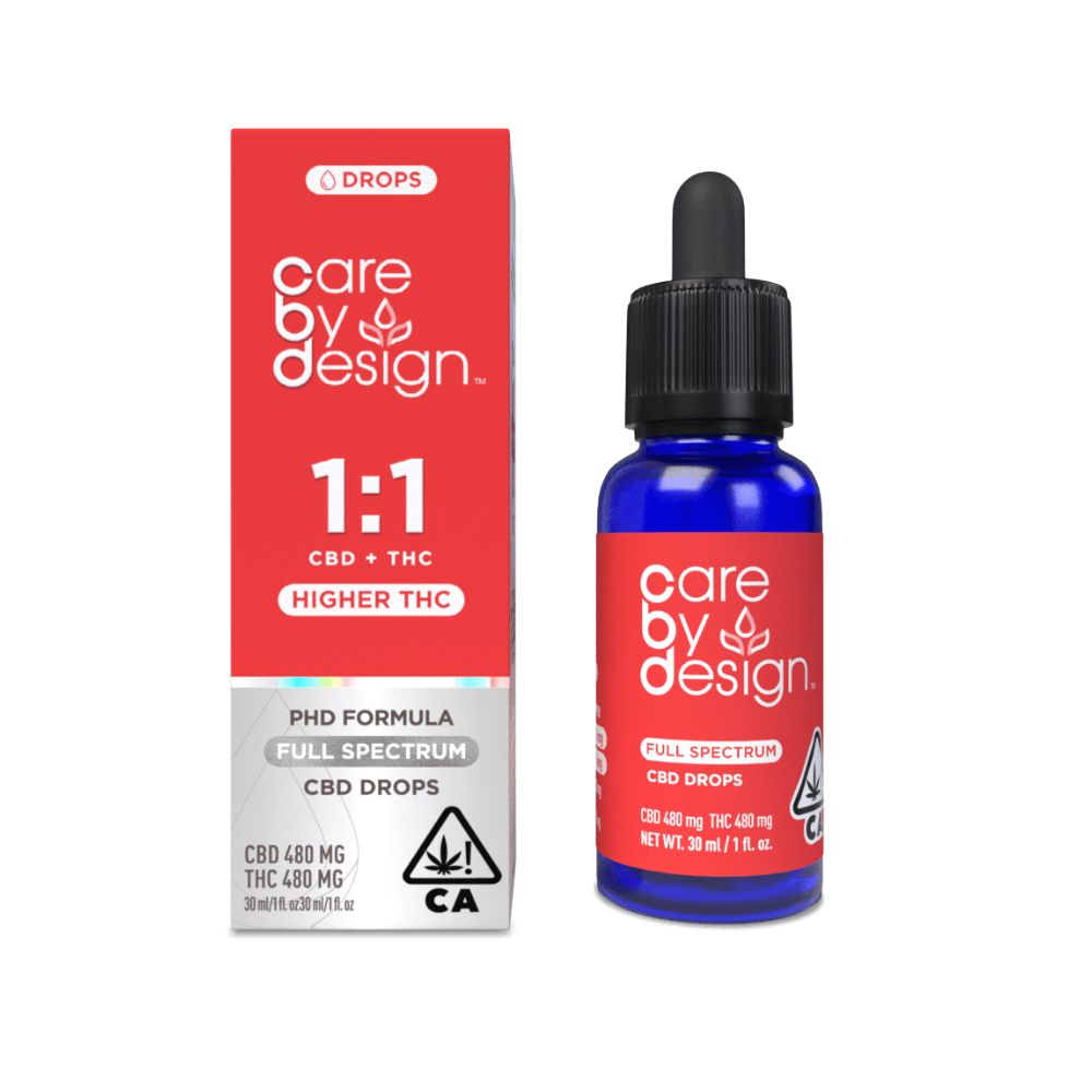Photograph of product: 1:1 CBD + TH-oui FULL SPECTRUM DROPS 30ML - CARE BY DESIGN