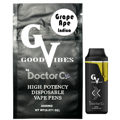 Photograph of product: Good Vibes - Disposable Vape Grape Ape - 2g