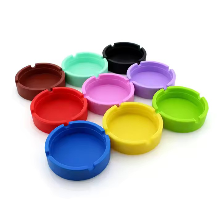 Photograph of product: Cyphe Silicone Ashtray Round Grey