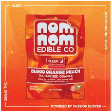Photograph of product: Nom Nom | Sleep | Blood Orange Peach | 200mg thc 50 mg cbn