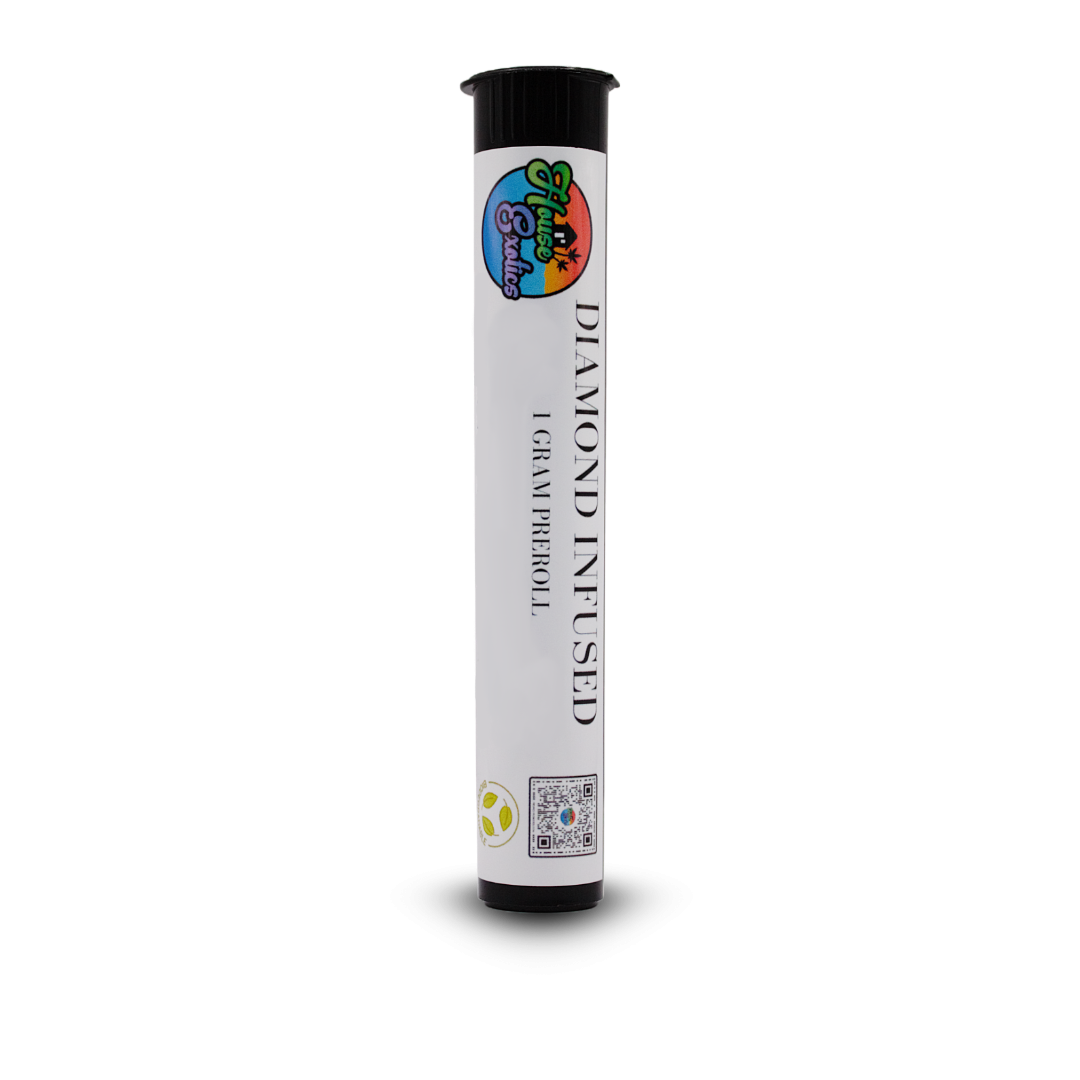 Photograph of product: House Exotics - Diamond Infused Prerolls 4pk - Zacks Cake x Peach Cresendo (S) (3.0g)