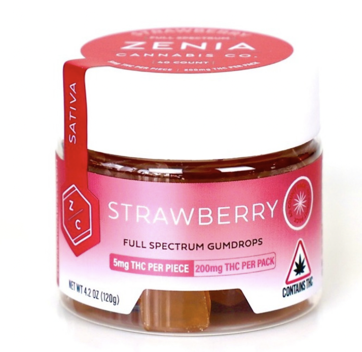 Photograph of product: Zenia Strawberry Gumdrops (40ct) 200MG