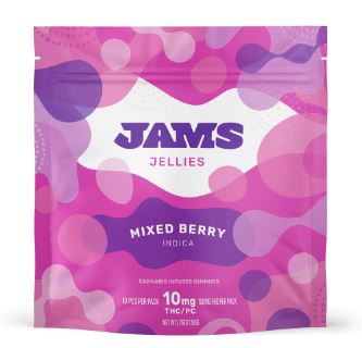 Photograph of product: JAMS Mixed Berry Jellies (I) 10 x 10mg
