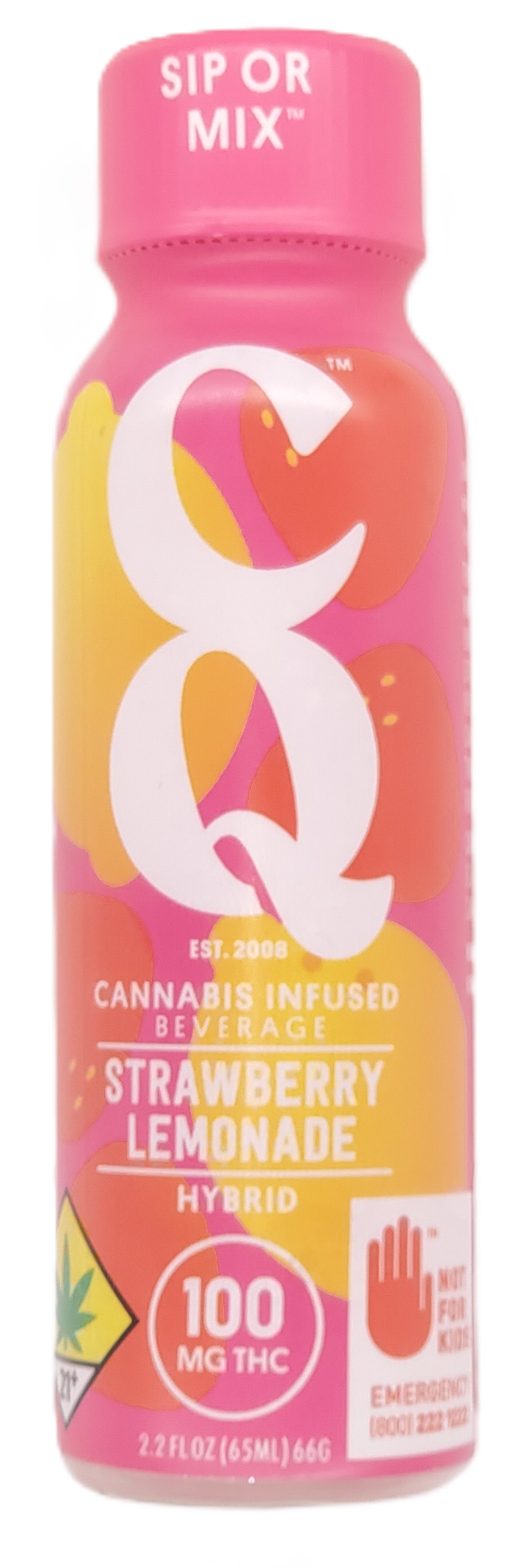 Photograph of product: CQ Shot Strawberry Lemonade 100mg 2.2oz