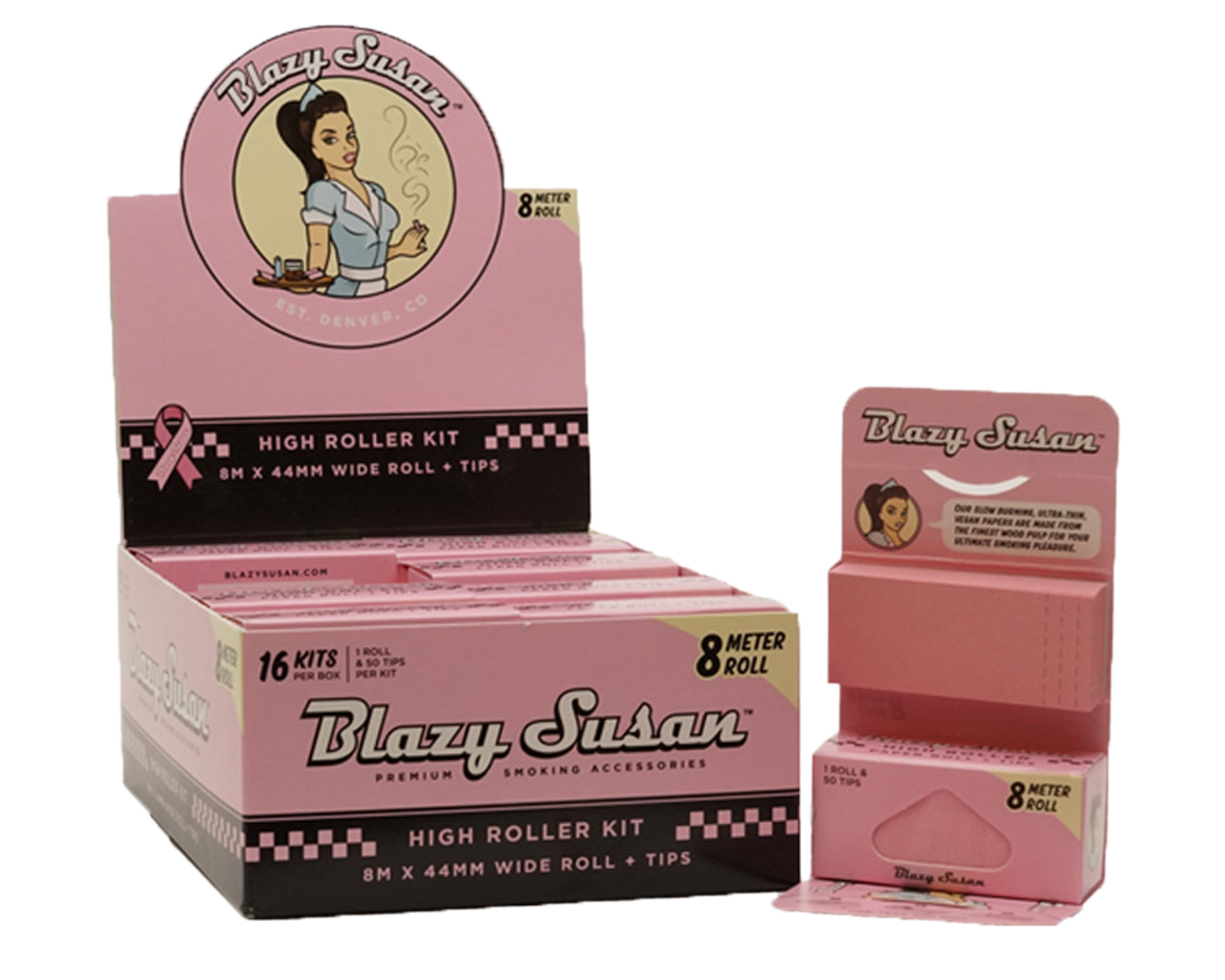 Photograph of product: Blazy Susan - Pink High Roller Kit - 8-Meter X 44mm