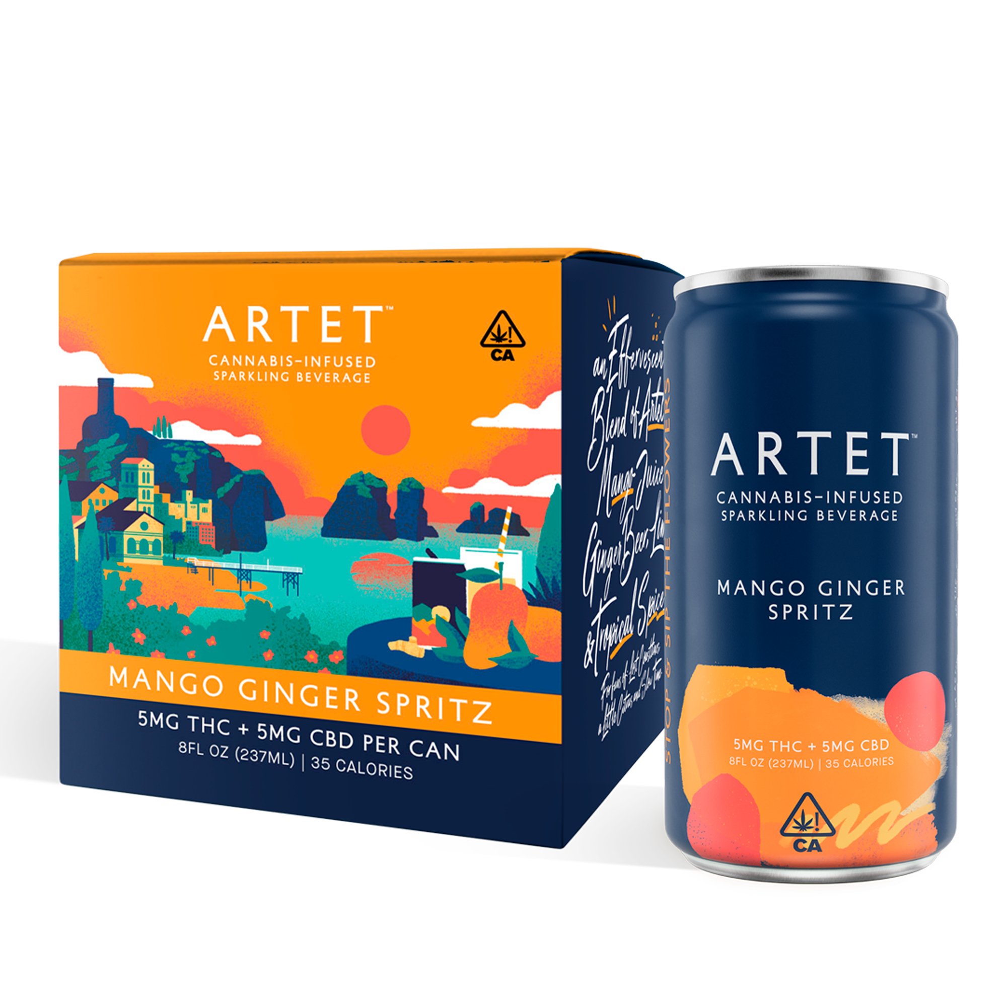 Photograph of product: CoC Artet - Mango Ginger Spritz 100mg (4pk)