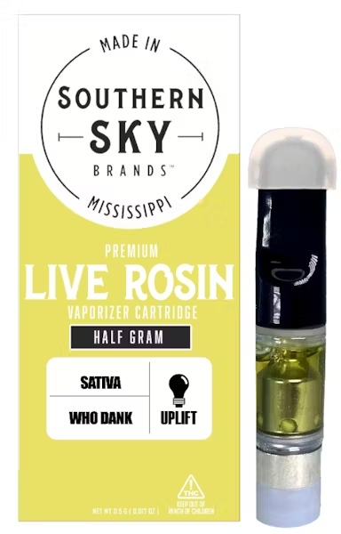 Photograph of product: Southern Sky | .5g | Who Dank | Live Rosin Cart