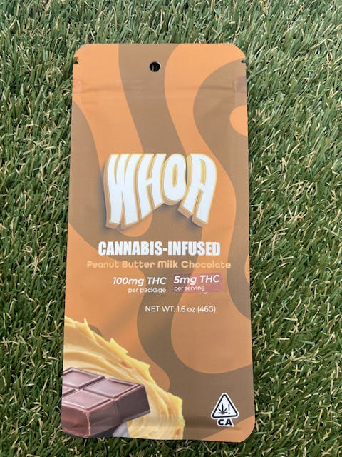 Photograph of product: PEANUT BUTTER MILK CHOCOLATE BAR 100MG - 