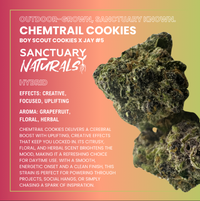Photograph of product: Sanctuary Naturals | Chemtrail Cookies | 3.5g