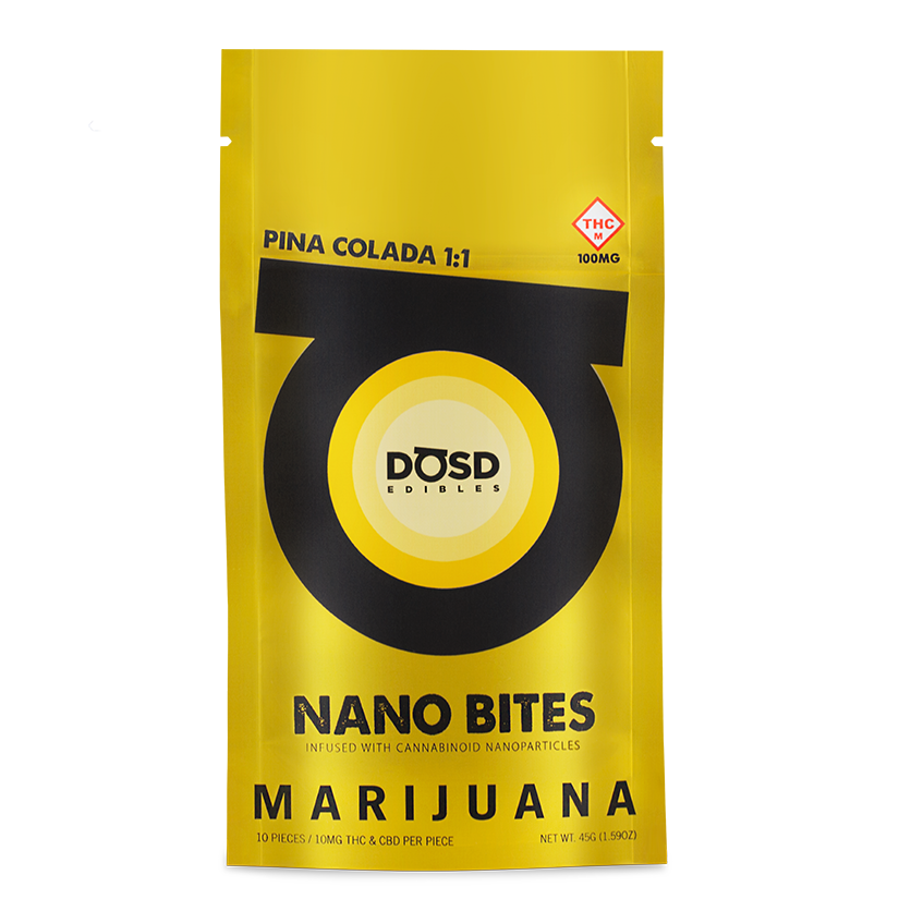Photograph of product: DOSD - Nano Bites - Pina Colada 1:1 - 100mg 10ct