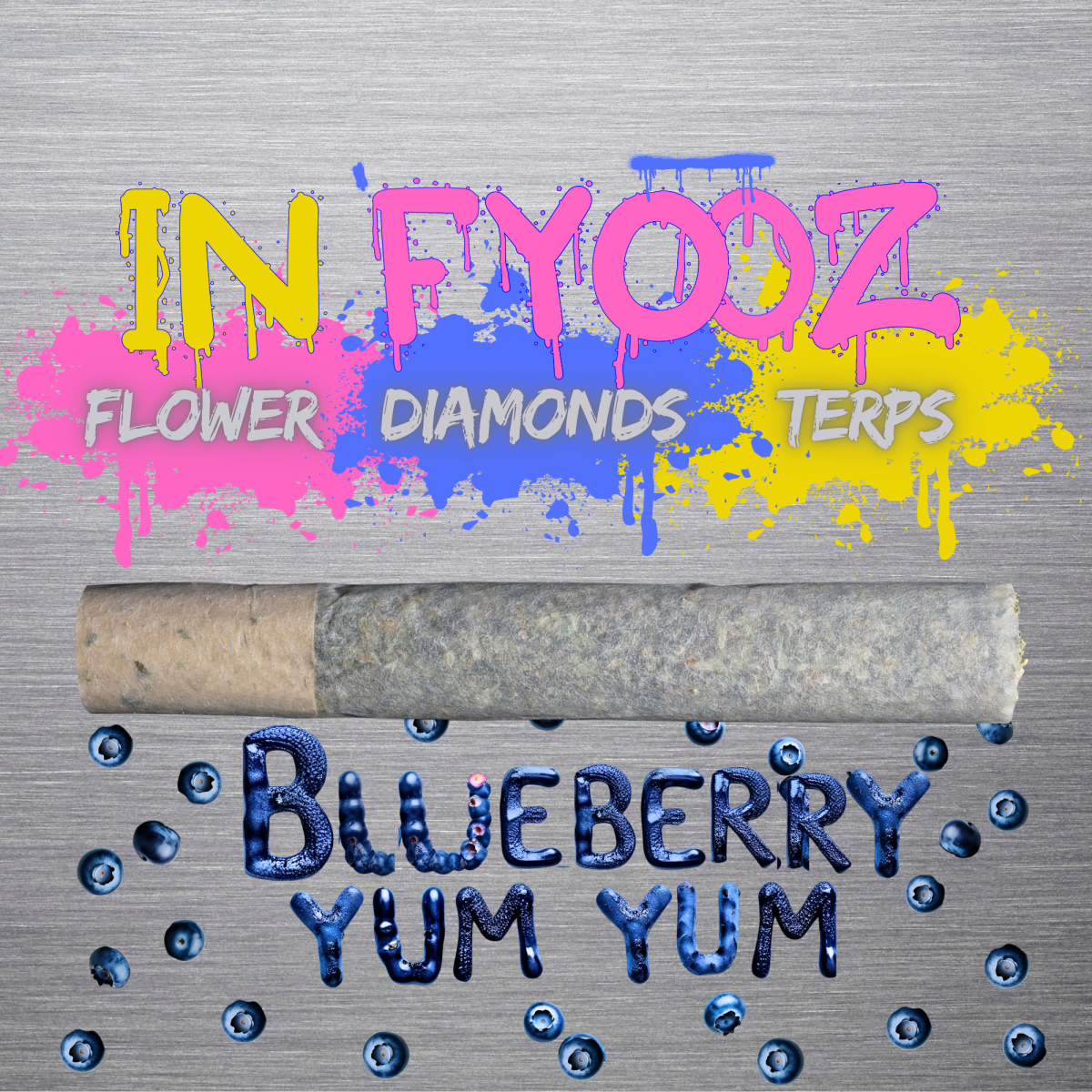 Photograph of product: Blueberry Yum Yum Infused Pre-Roll | 1g - In"Fyooz