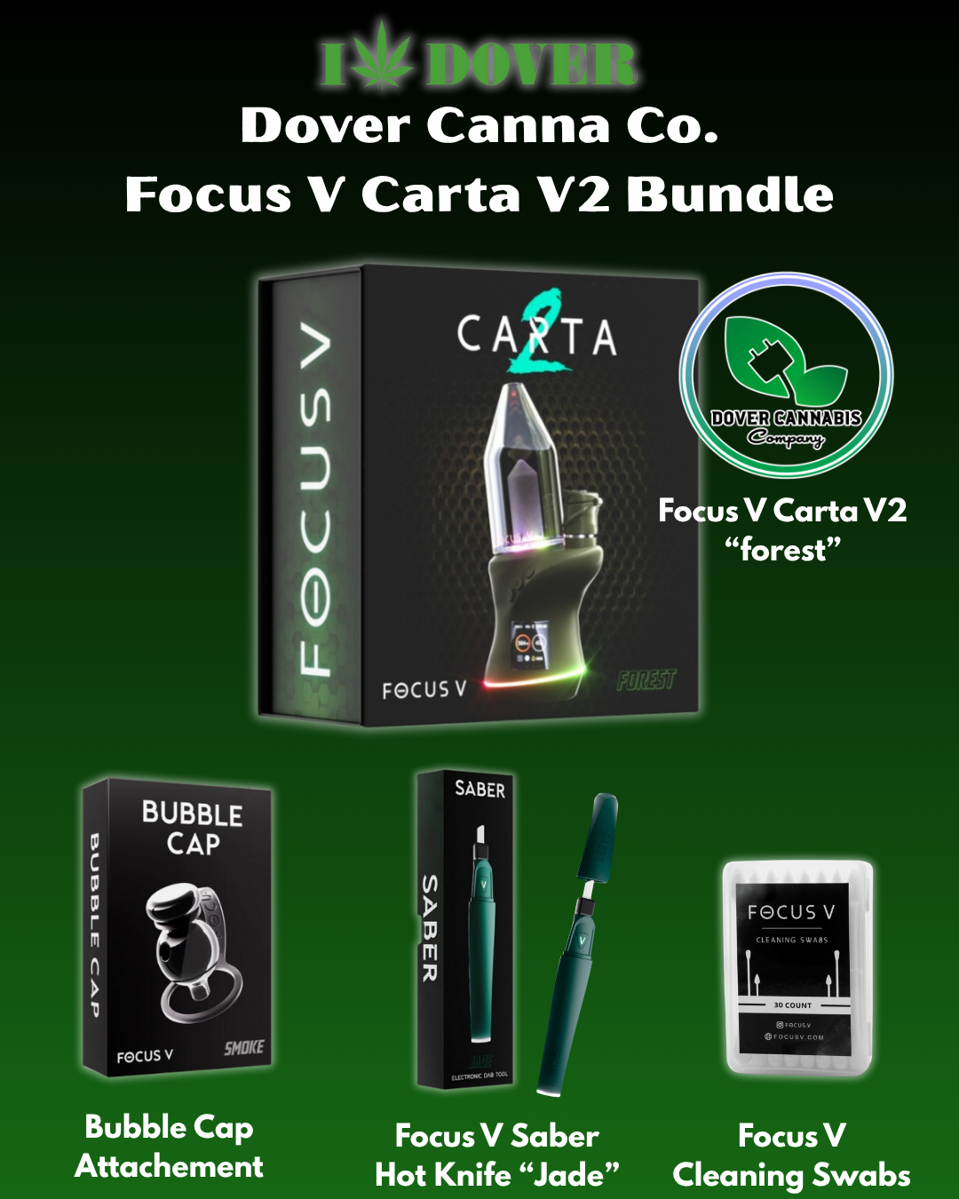 Photograph of product: Dover Oui'd Co. Carta 2 Bundle  Forest Green Edition
