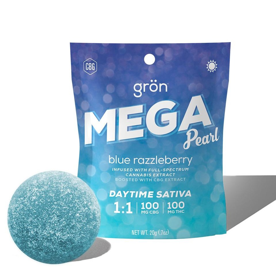 Photograph of product: Gron 1:1 CBG:TH-oui Blue Razzelberry Mega Pearl