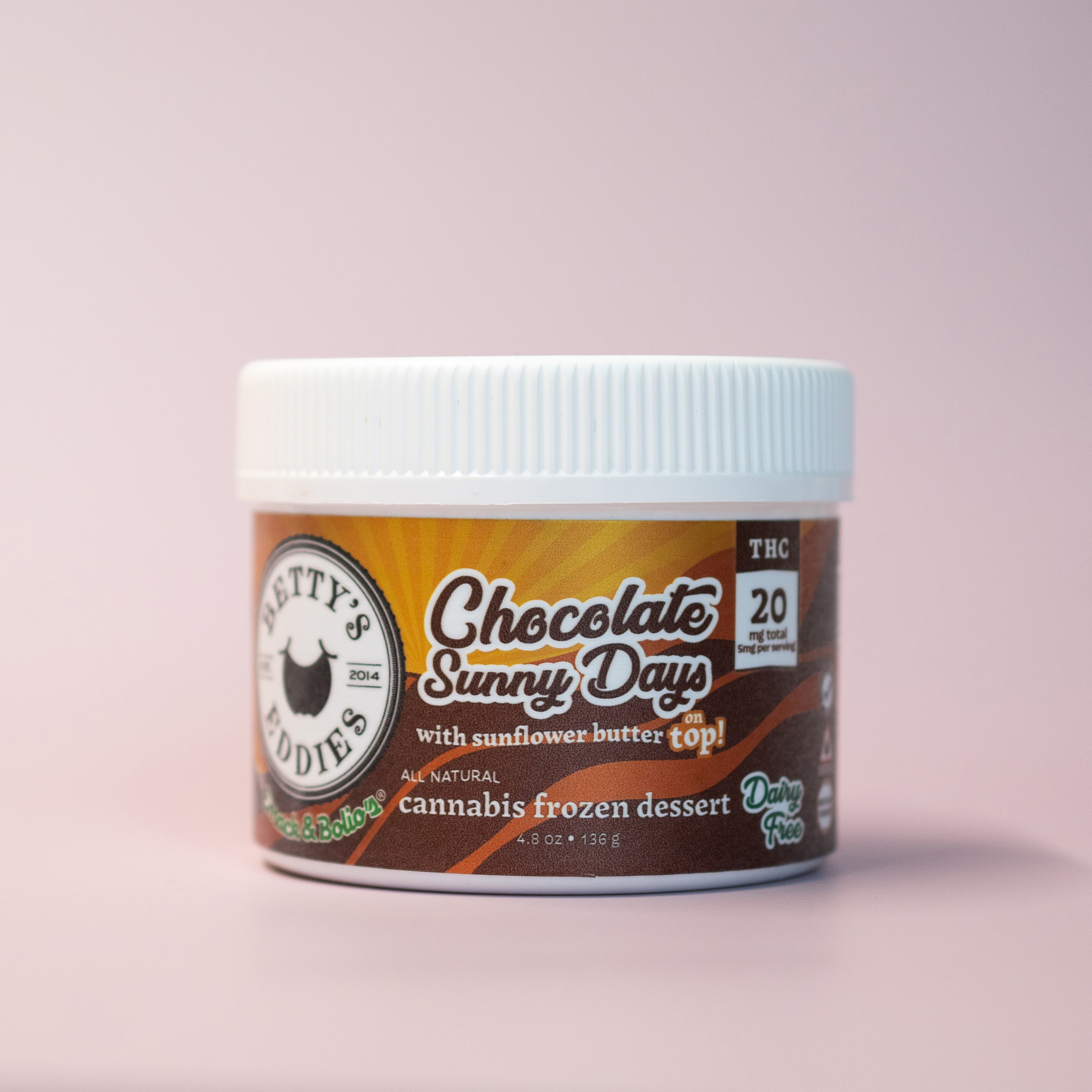 Photograph of product: Betty's Eddies | Vegan Chocolate Sunbutter |20mg Ice Cream
