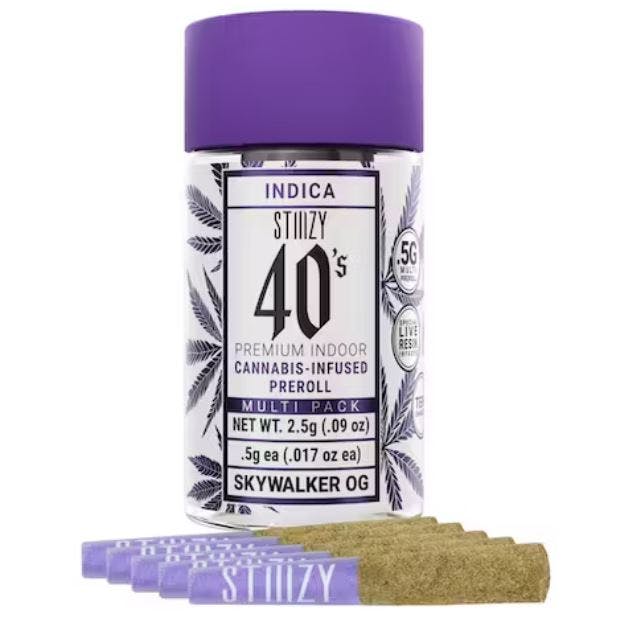 Photograph of product: Skywalker OG 40's Infused Pre-roll 5pk - 