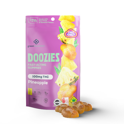 Photograph of product: Green Revolution - Doozies - Pineapple [100mg] - 10pk DOH Edibles