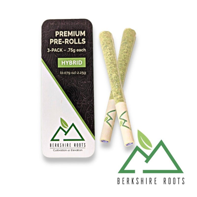 Photograph of product: Marsh-Mellow (H) 2.25g 3pk 0.75g Pre-Rolls- Berkhsire Roots