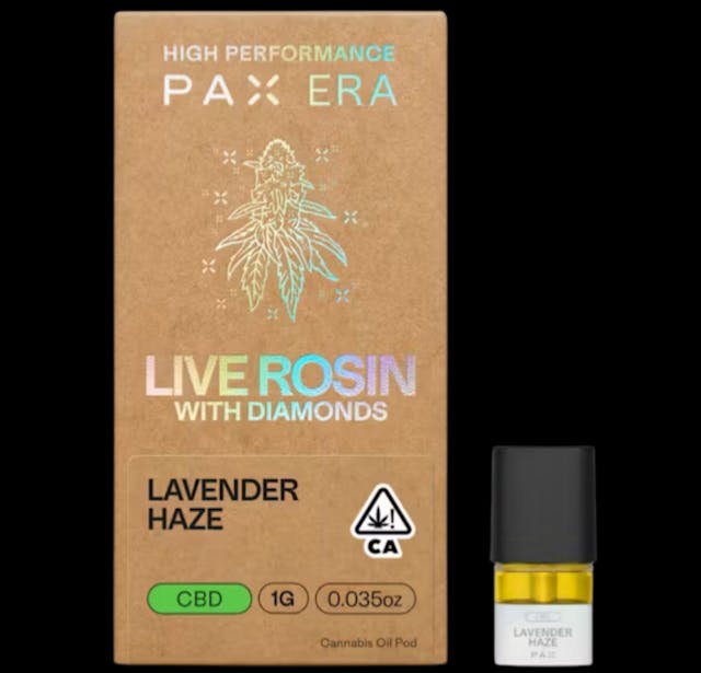 Photograph of product: Lavender Haze 1g Live Rosin Pod - 