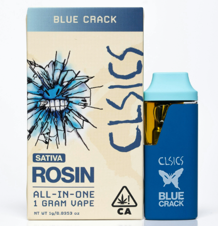 Photograph of product: Clsics | Blue Crack Live Rosin All In One | 1g