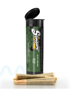 Photograph of product: 5 PACK - Black Raspberry X GMO X Cookies .5g Infused Pre-rolls (2.5g)