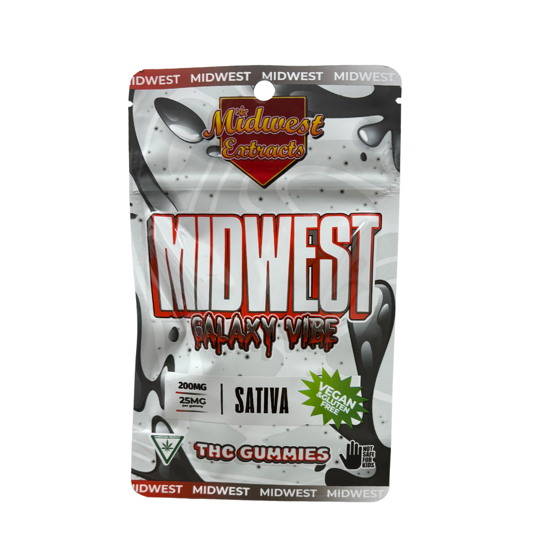 Photograph of product: Midwest Extracts - 200mg Gummies - Galaxy Vibes