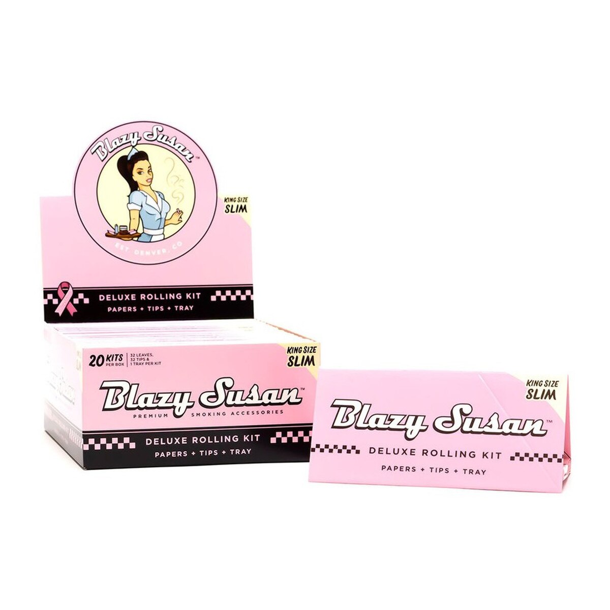 Photograph of product: Blazy Susan King Size Slim Deluxe Rolling Kit - Pink
