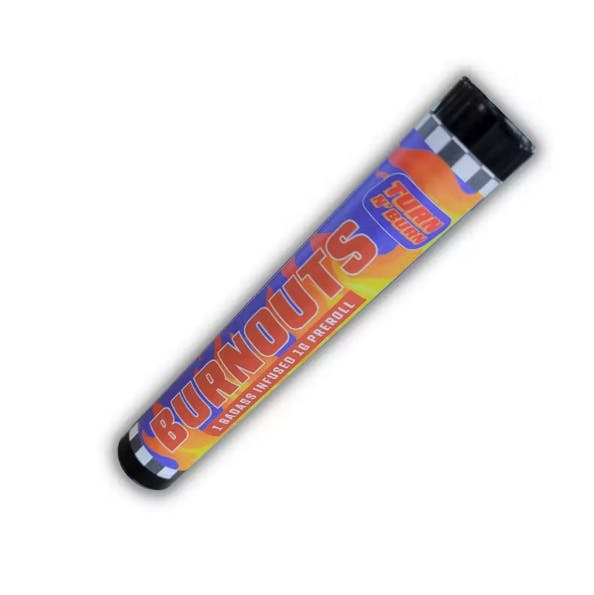 Photograph of product: Burnouts Single Infused PreRoll - Bubble Bath