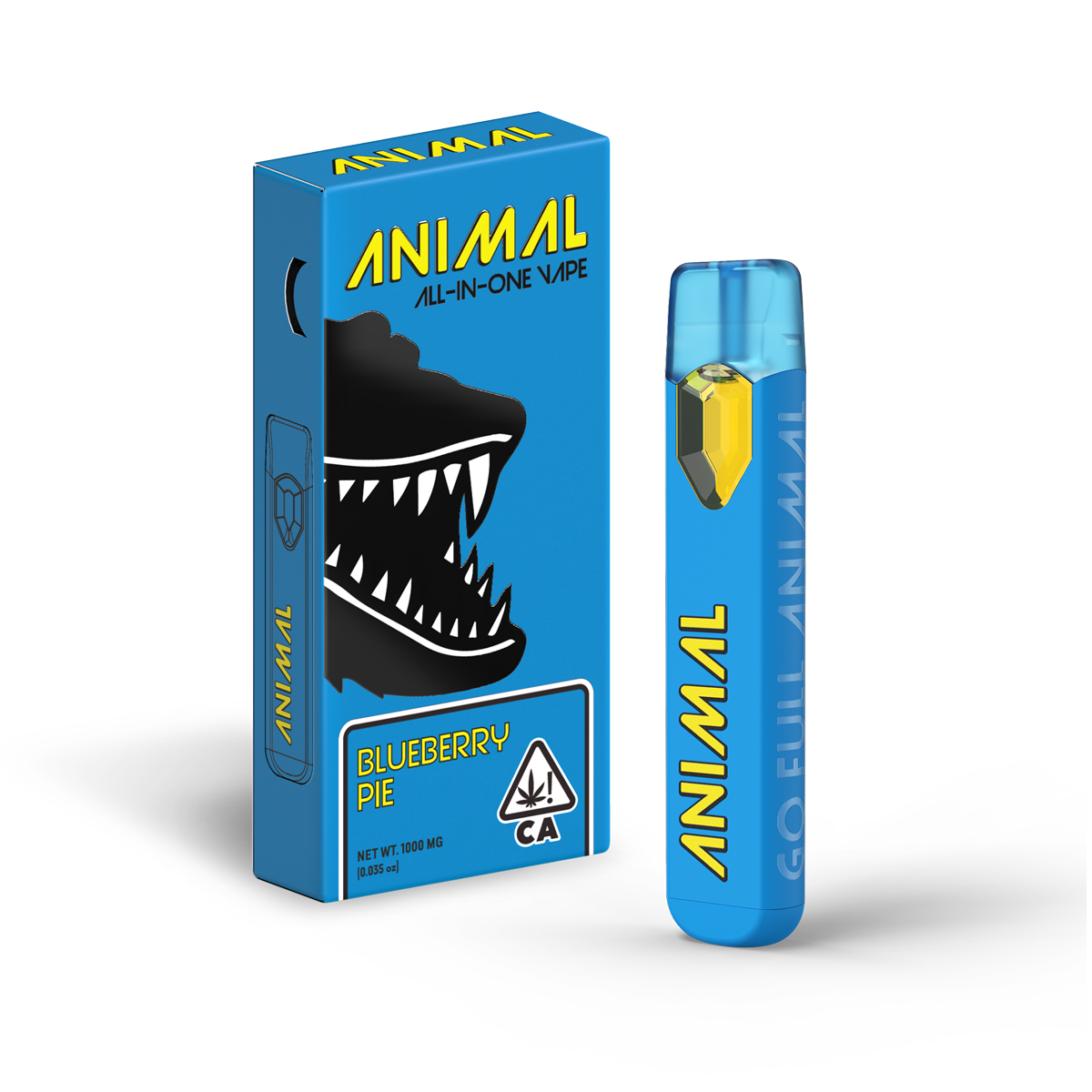 Photograph of product: Animal Vape AIO Blueberry Pie 86.10% Oui'd 1g
