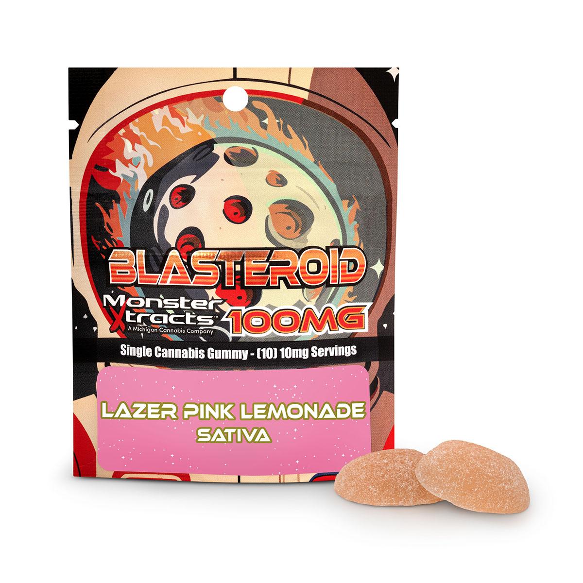 Photograph of product: BLASTEROID | Edible | Gummies | Lazer Pink Lemonade | 100mg