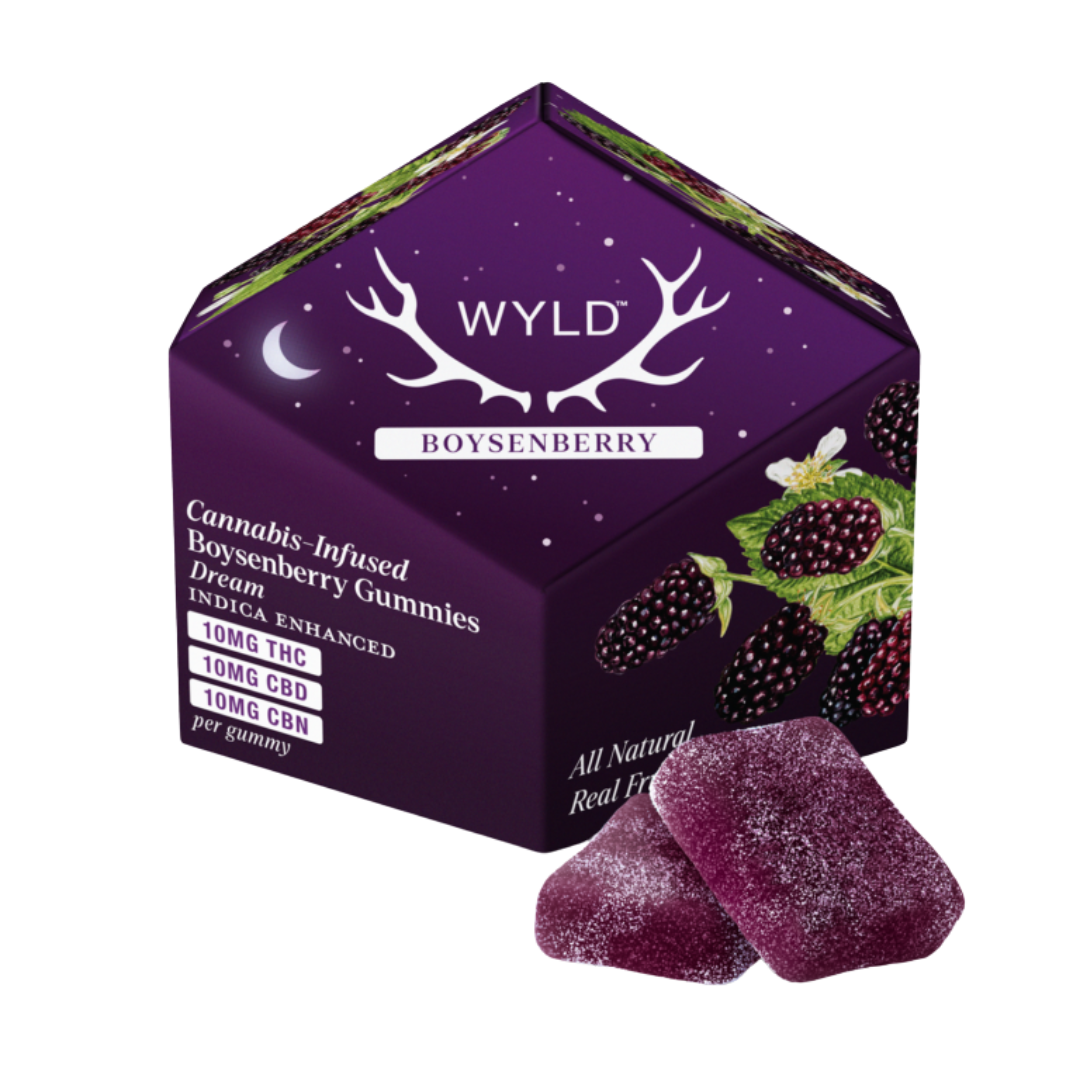 Photograph of product: BOYSENBERRY DREAM GUMMIES (1:1:1 TH-oui:CBD:CBN)